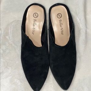 Bella Vita Eden Suede Black Mule/Bootie